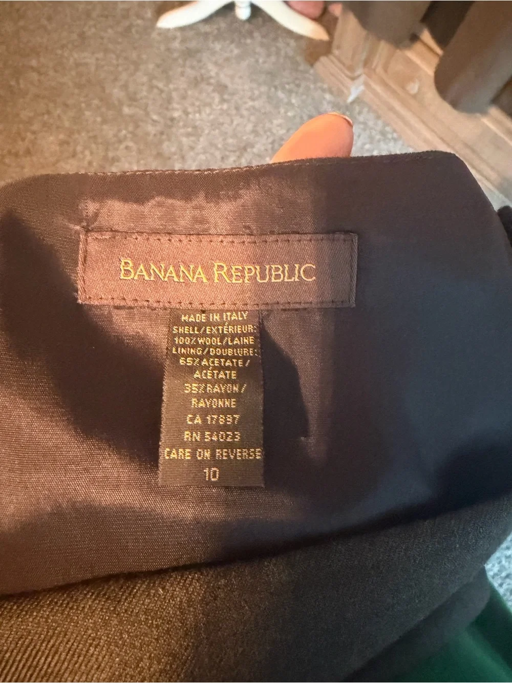 Banana Republic Made in Italy Wool Skirt Suit Set blazer 12 skirt 10
